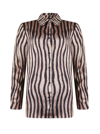 POOOLS FASHION Blouse print brown/cam