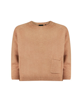 POOOLS FASHION Trui lamswol camel