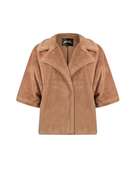 POOOLS FASHION Jacket fine fur camel