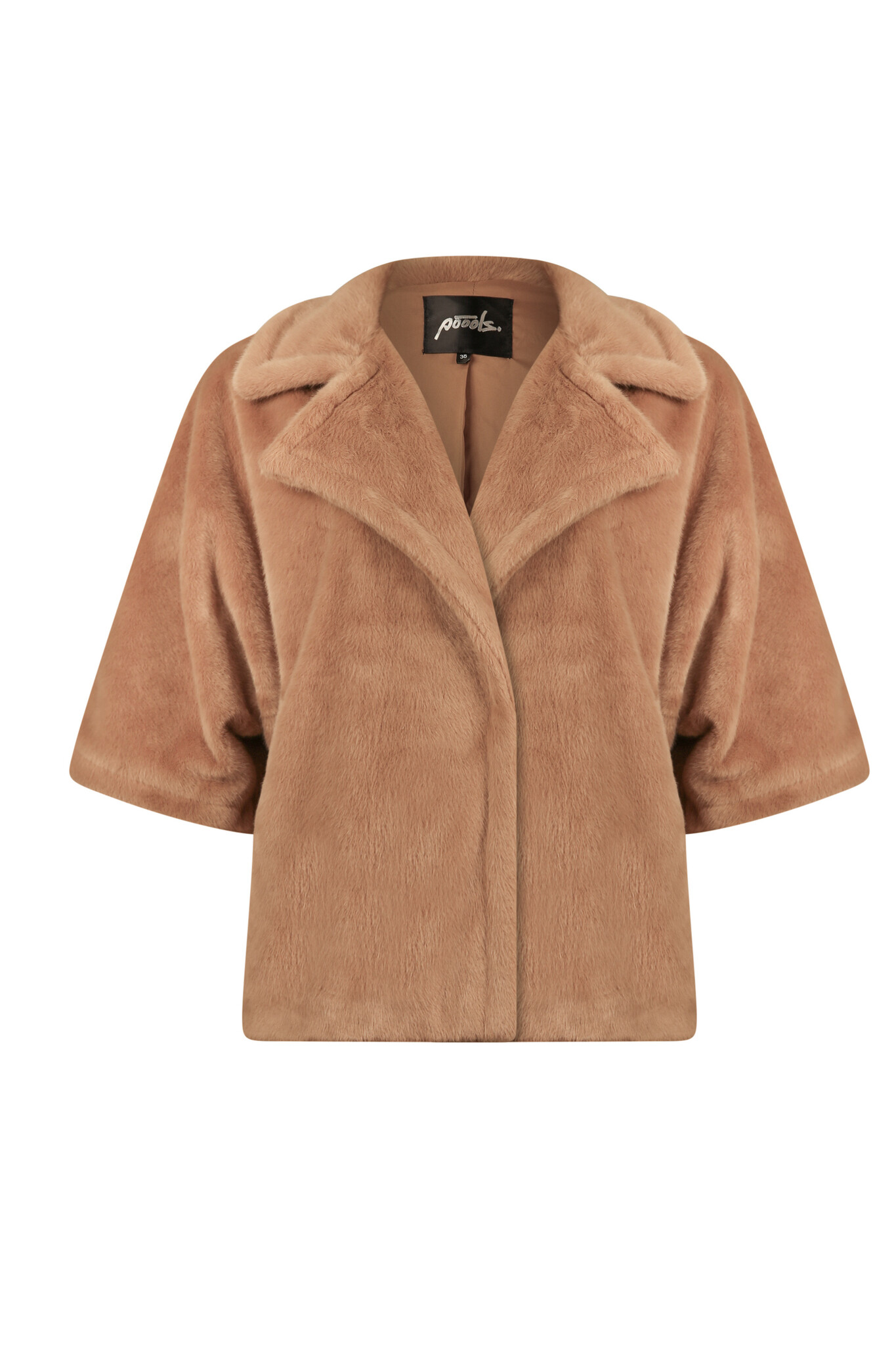 POOOLS FASHION Jacket fine fur camel