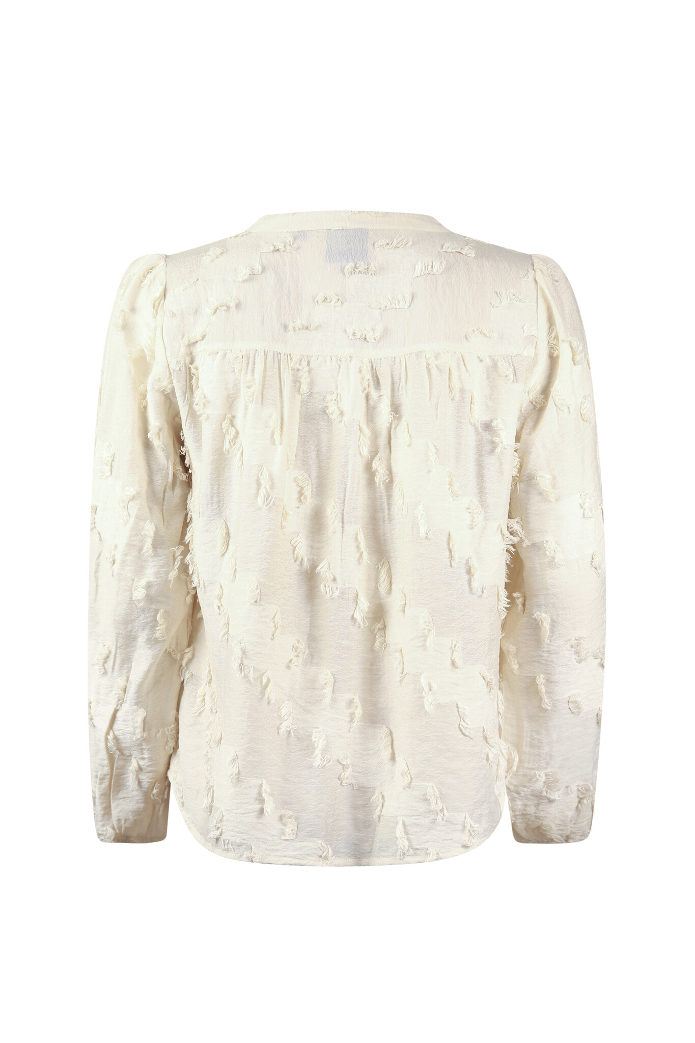 POOOLS FASHION Blouse fringes pebble
