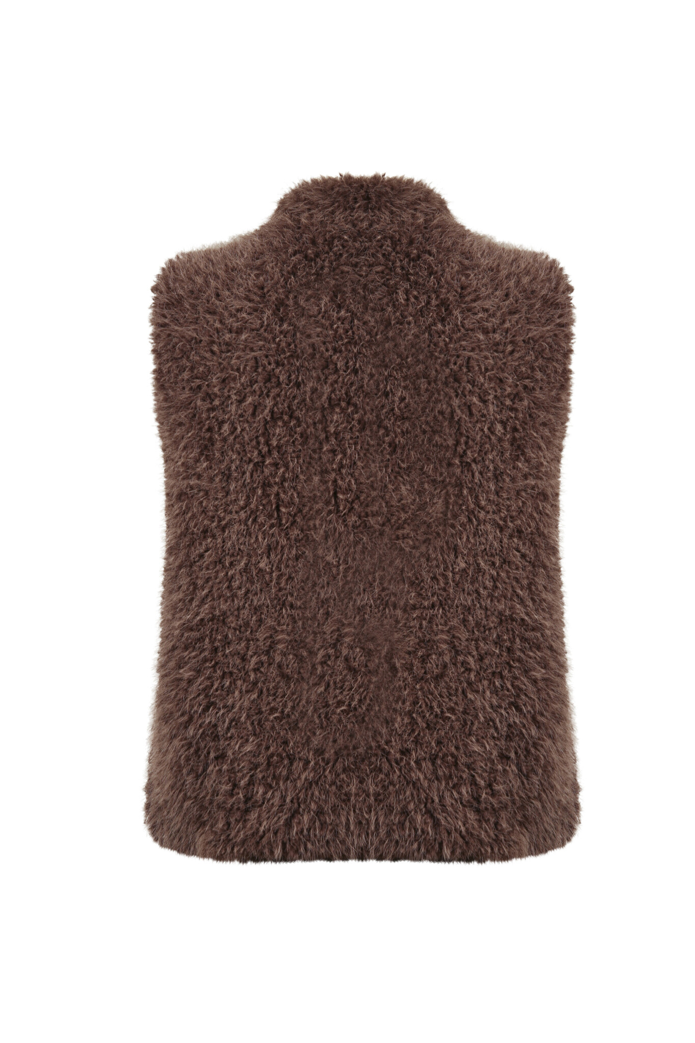 POOOLS FASHION Gilet fur chesnut
