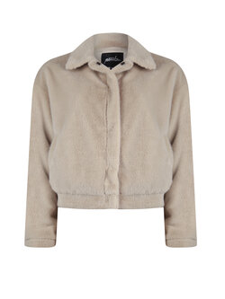 POOOLS FASHION Jacket fine fur pebble