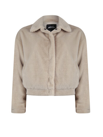 POOOLS FASHION Jacket fine fur pebble