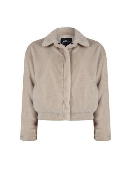 POOOLS FASHION Jacket fine fur pebble
