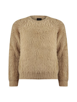 POOOLS FASHION Pullover hairy olive
