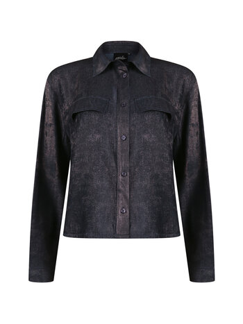 POOOLS FASHION Blouse shine navy