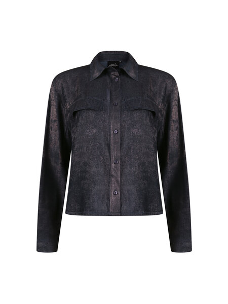 POOOLS FASHION Blouse shine navy