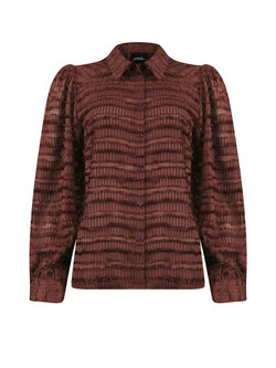 POOOLS FASHION Blouse fringe chesnut