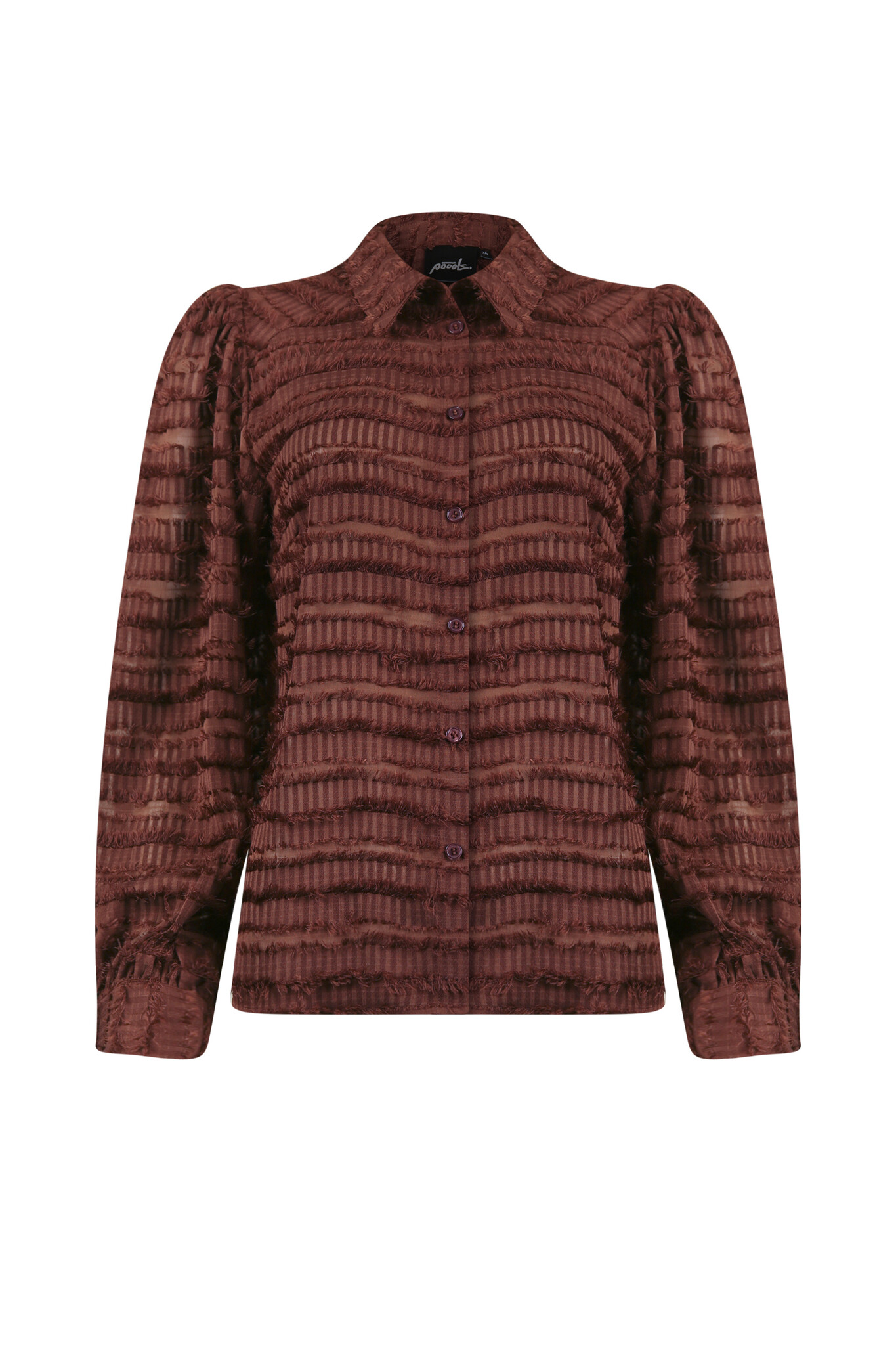 POOOLS FASHION Blouse fringe chesnut