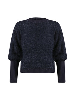 POOOLS FASHION Pullover lurex navy