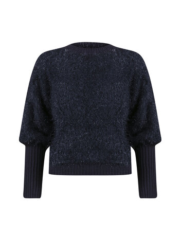 POOOLS FASHION Pullover lurex navy
