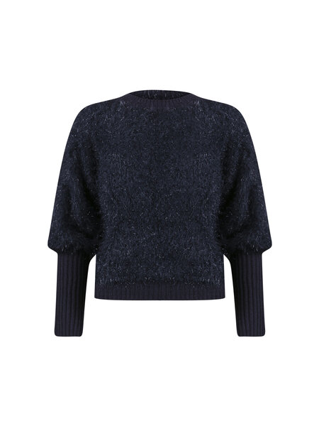POOOLS FASHION Pullover lurex navy
