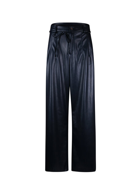 POOOLS FASHION Pant vegan leather navy