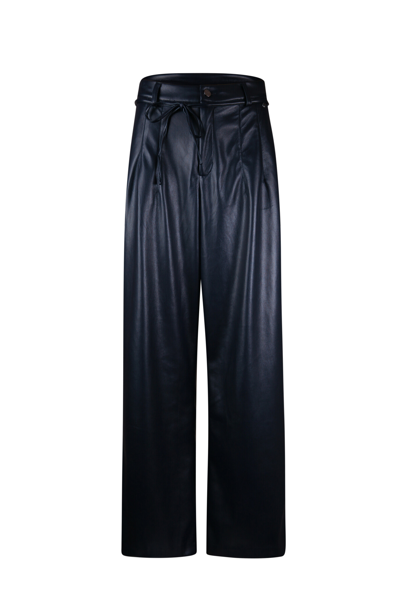 POOOLS FASHION Pant vegan leather navy