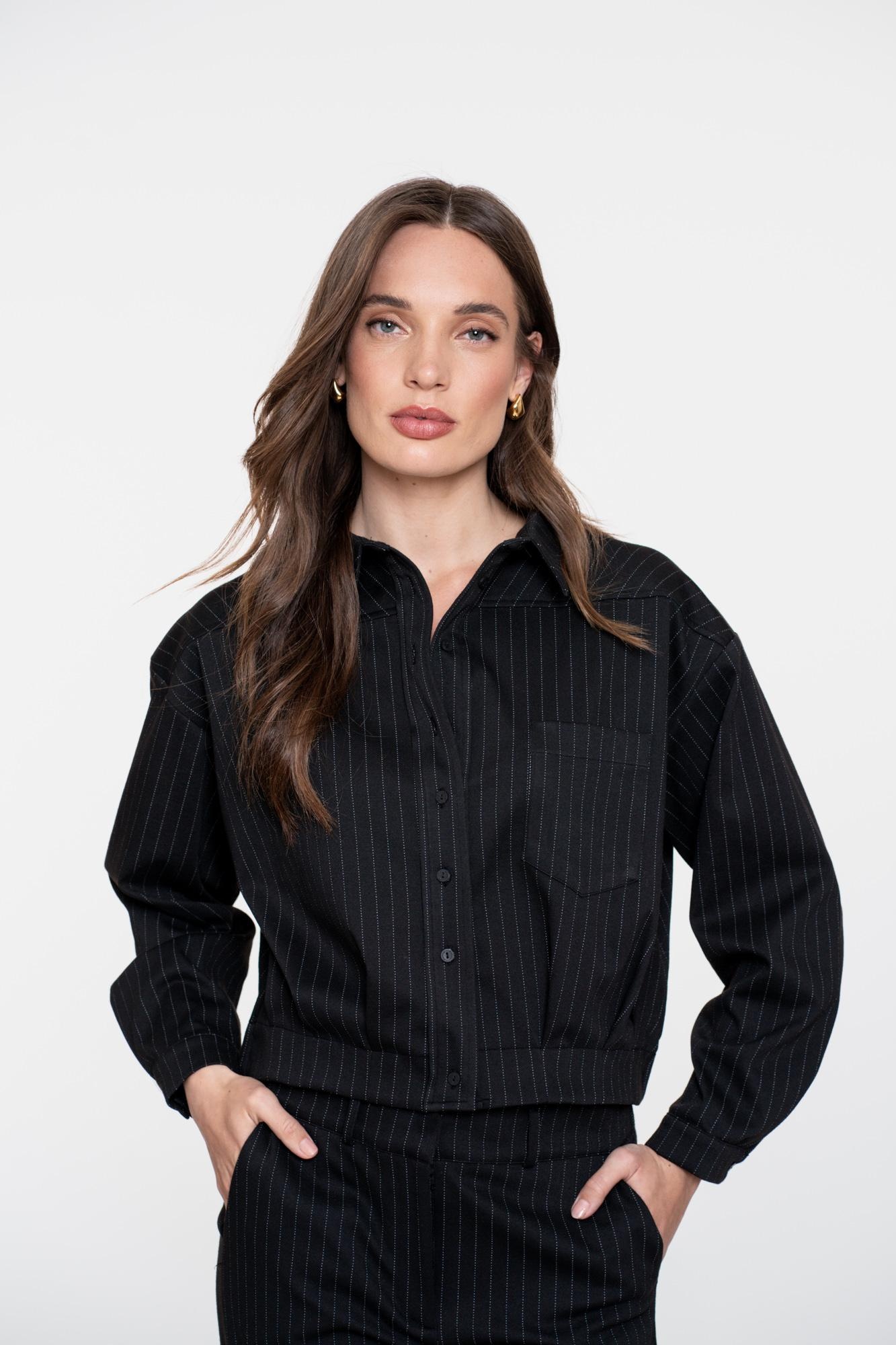 GEISHA Jacket stripes black