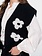 GEISHA Vest flowers black/off white