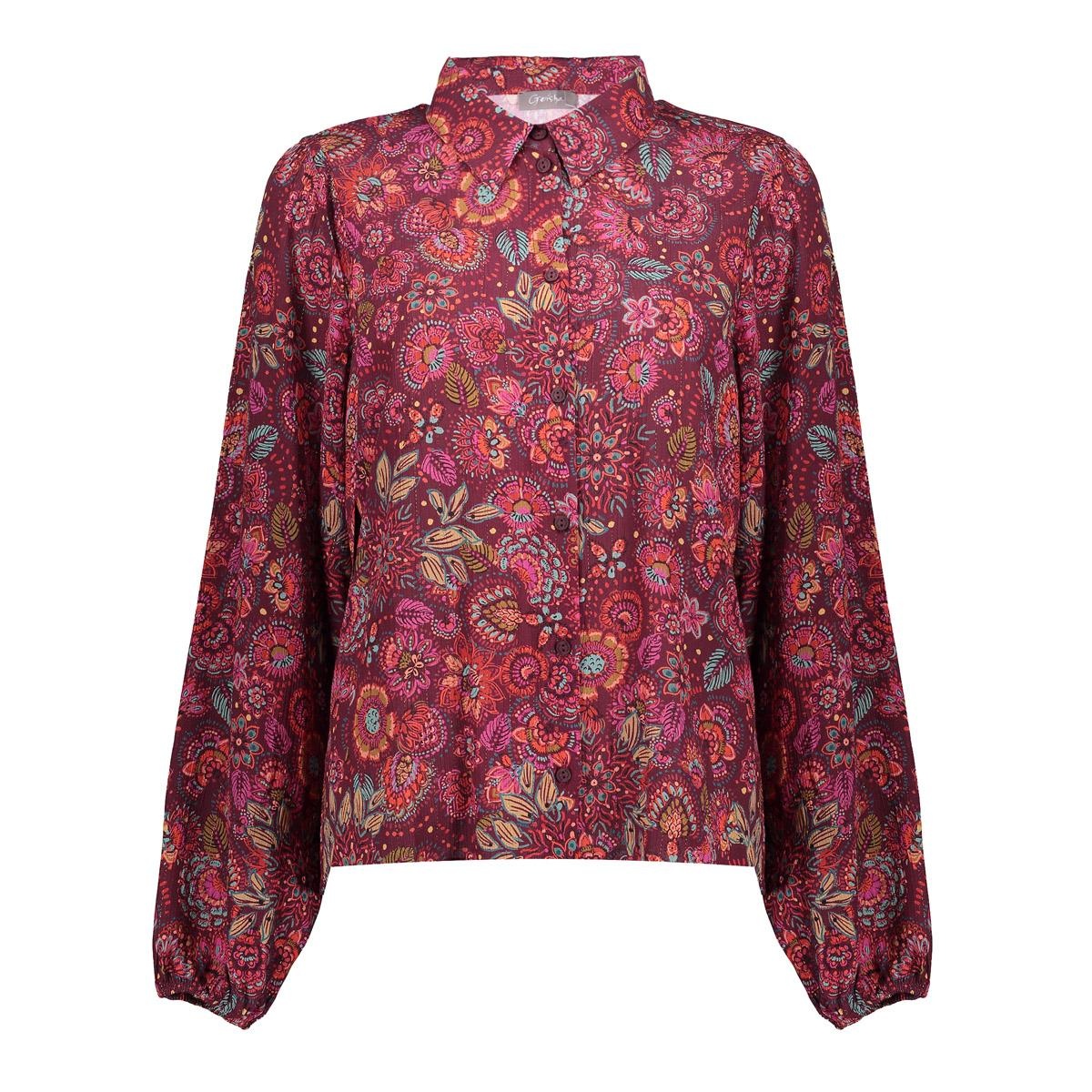 GEISHA Blouse print fuchsia/red