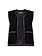 GEISHA Gilet teddy embroidery black/tape black zigzag