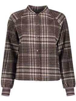 Geisha Jacket check print brown/grey