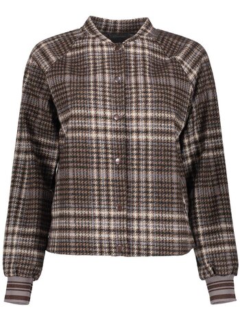 GEISHA Jacket check print brown/grey