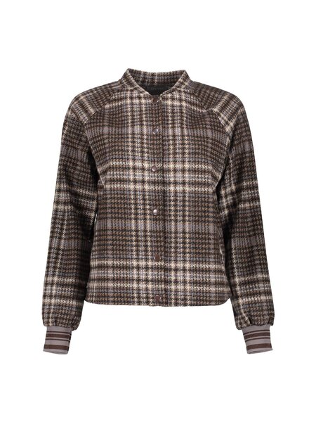 GEISHA Jacket check print brown/grey