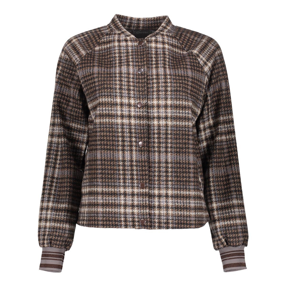 GEISHA Jacket check print brown/grey