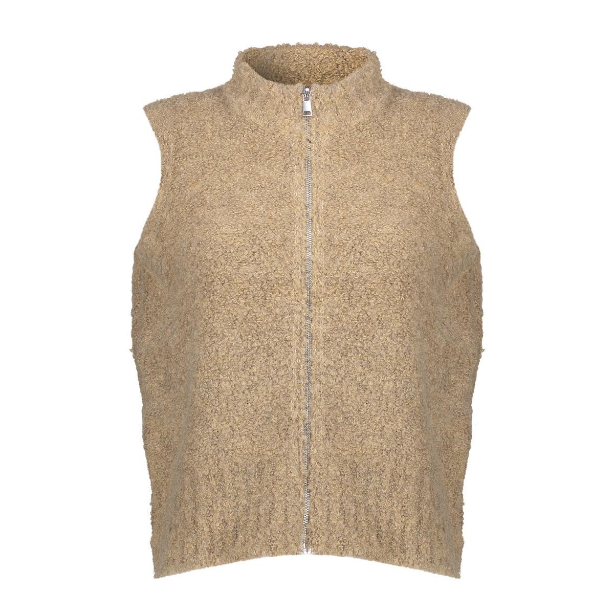 GEISHA Pullover sleeveless with zipper sand