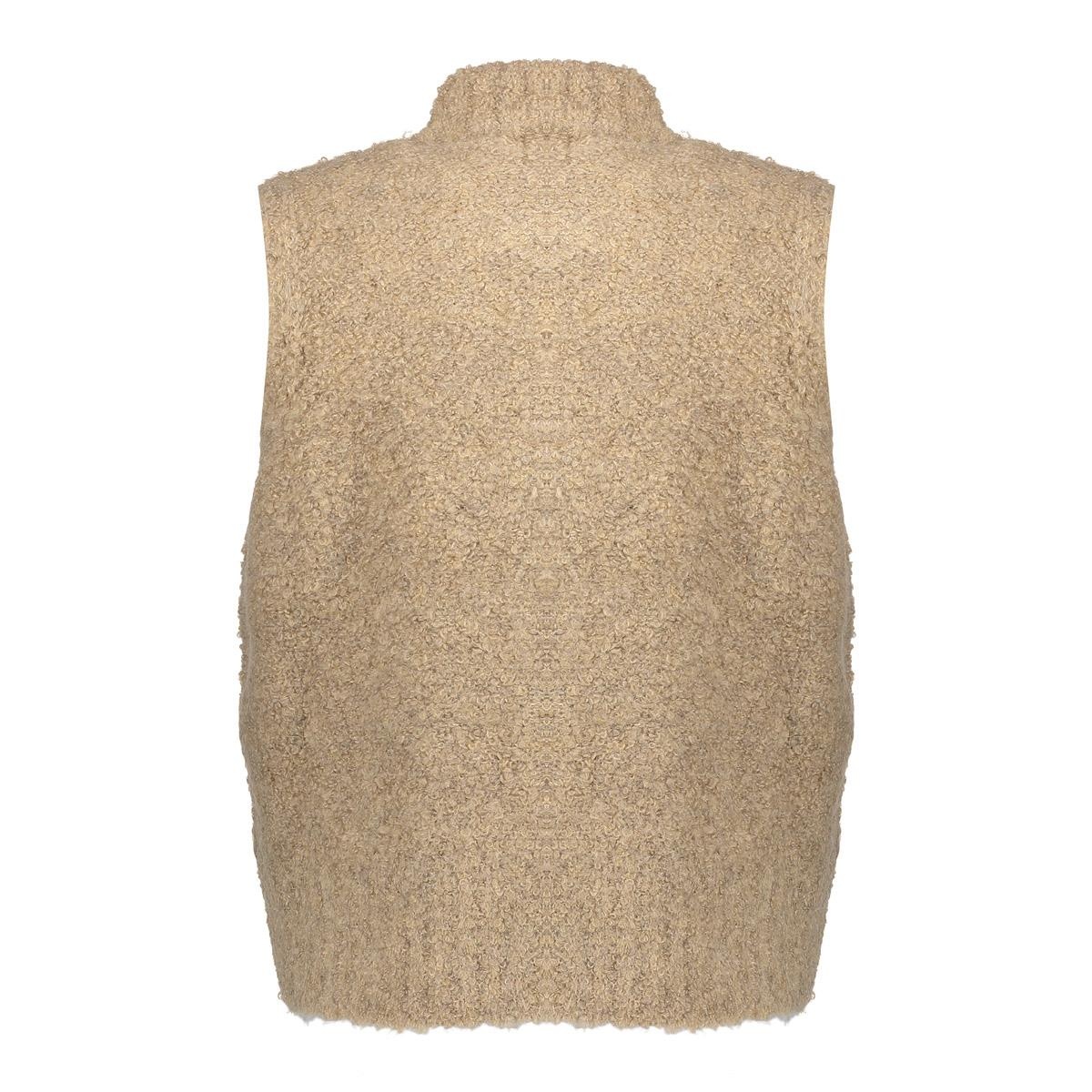 GEISHA Pullover sleeveless with zipper sand