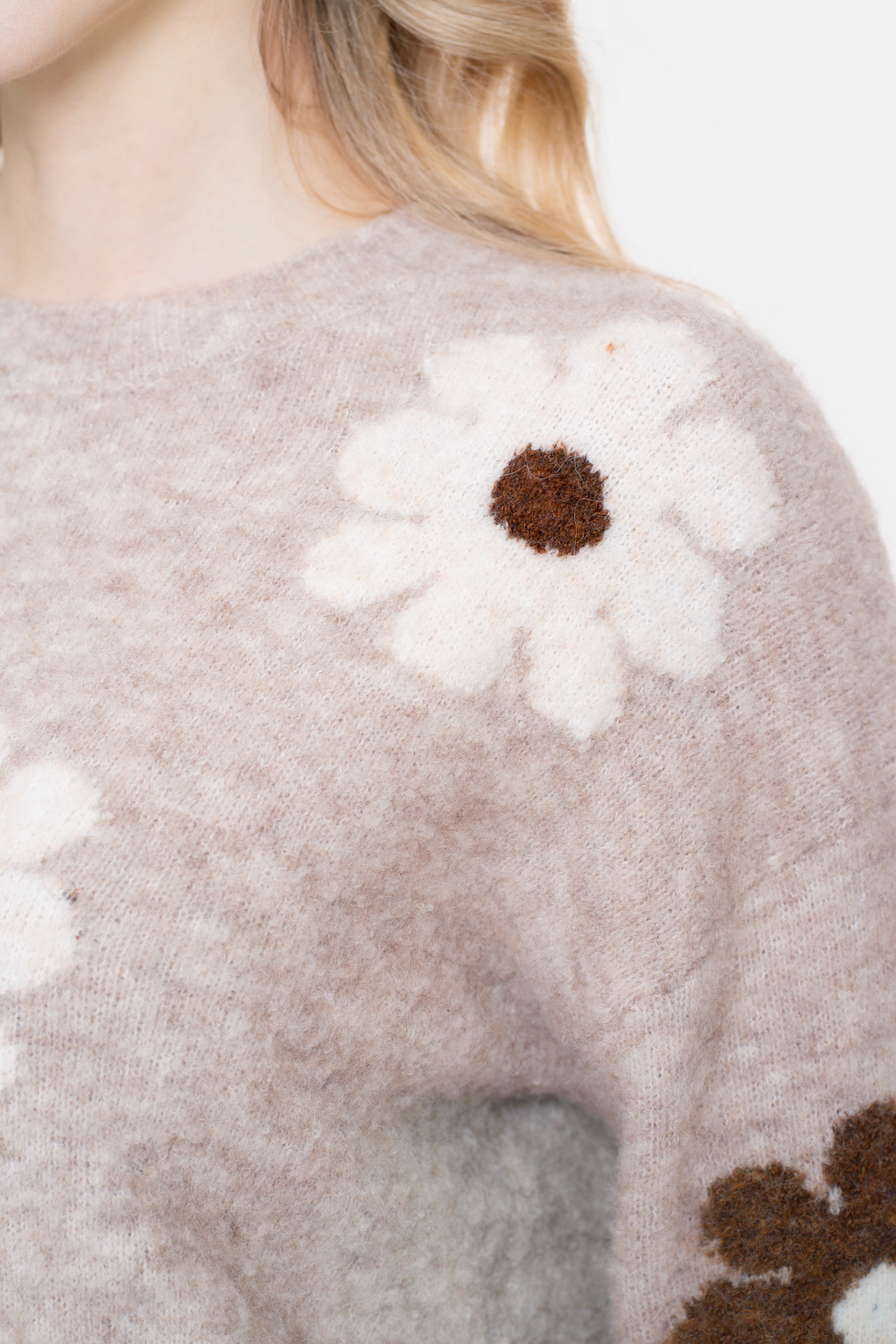 GEISHA  Pull flowers sand/brown/off white