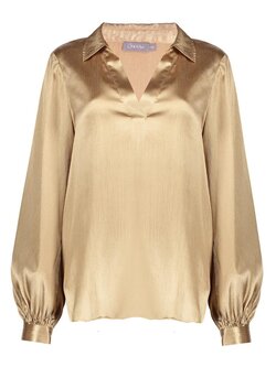 GEISHA Satin blouse sand