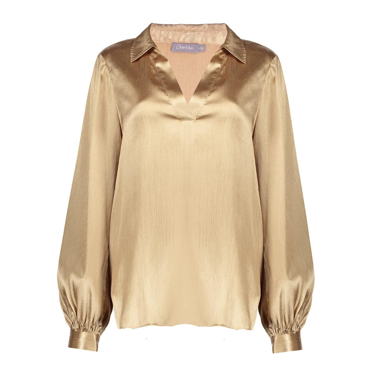 GEISHA Satin blouse sand