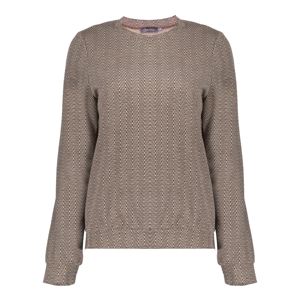 GEISHA Top jacquard brown/gold