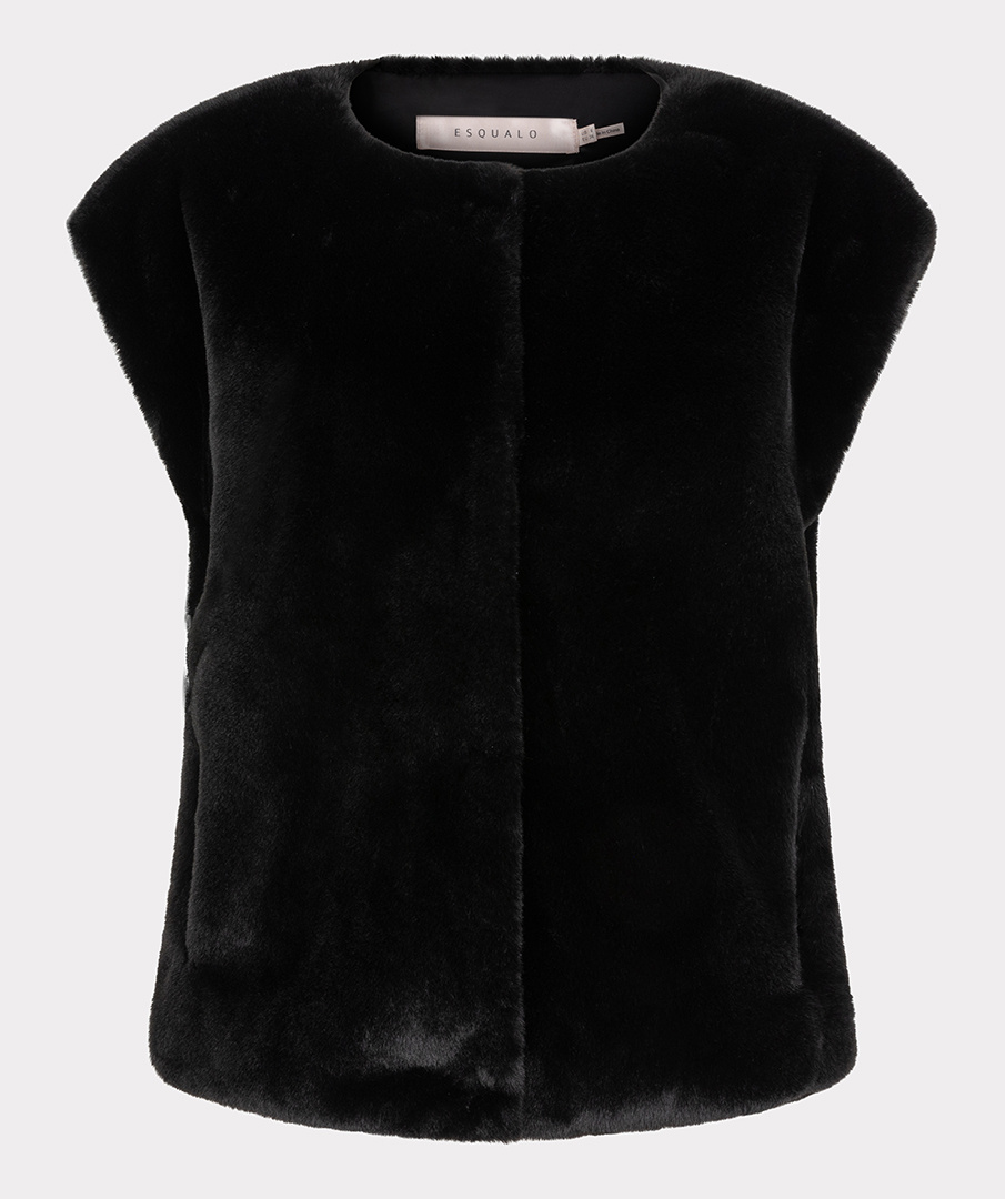 ESQUALO Esqualo Bodywarmer fake fur black