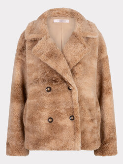 ESQUALO Esqualo Jacket melange double breasted short sand melange