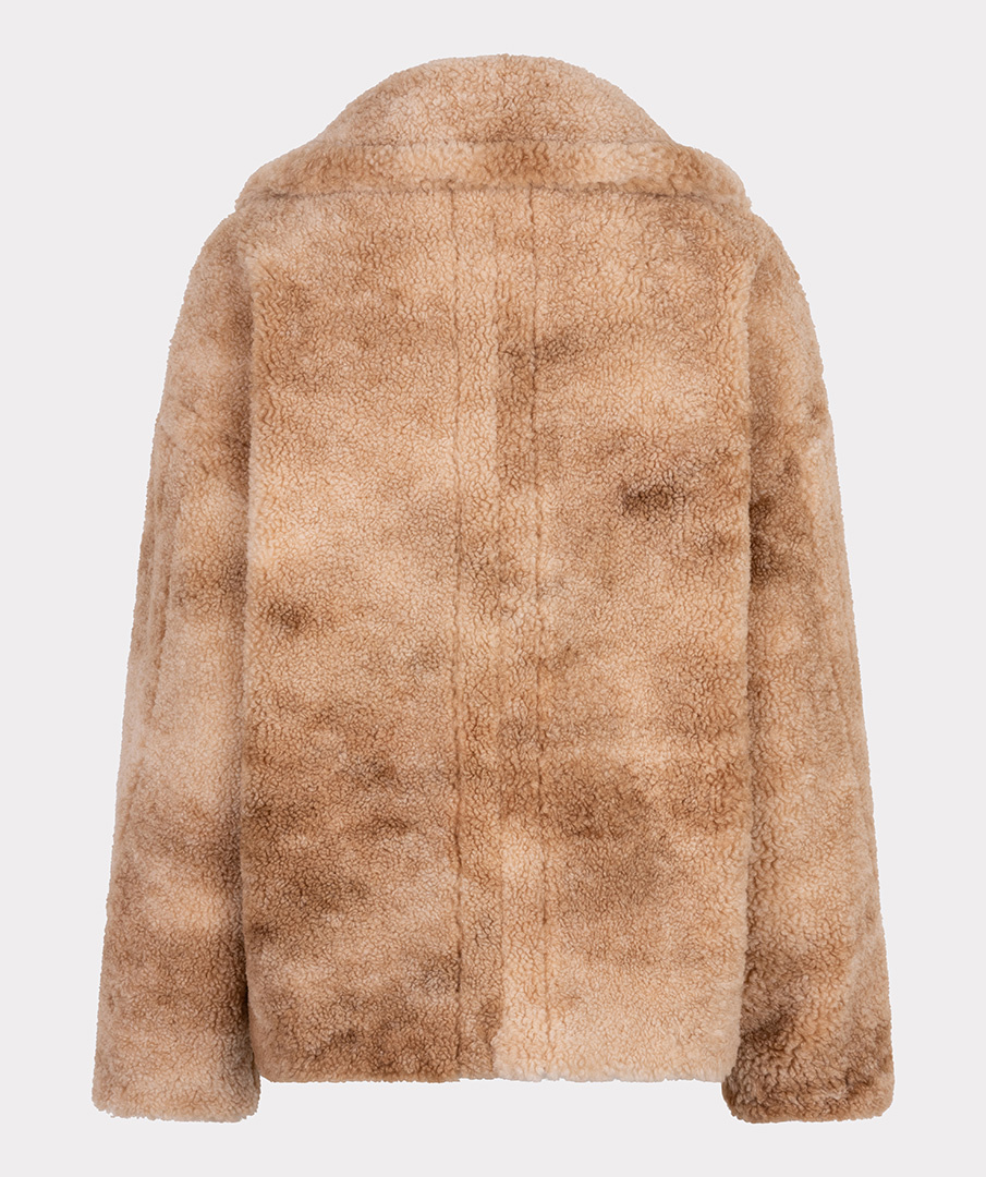 ESQUALO Esqualo Jacket melange double breasted short sand melange