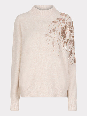 ESQUALO Esqualo Sweater sequins light sand