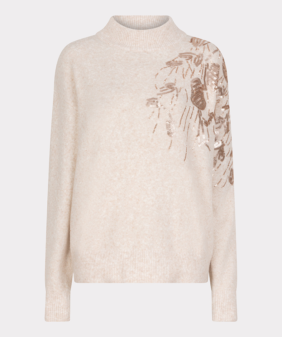 ESQUALO Esqualo Sweater sequins light sand