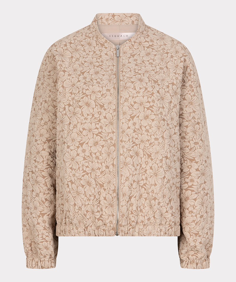 ESQUALO Esqualo Jacket bomber flower 3d sand