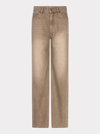 ESQUALO Esqualo Trousers wide leg garment dye light caramel