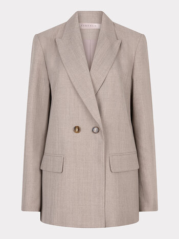 ESQUALO Esqualo Blazer double breasted melange taupe melange