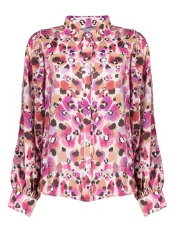 GEISHA Blouse animal pink/off white