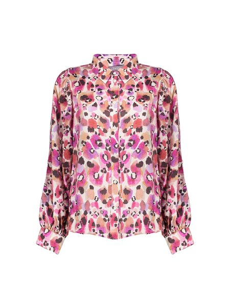 GEISHA Blouse animal pink/off white