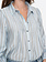 GEISHA  Blouse stripes light blue/greige