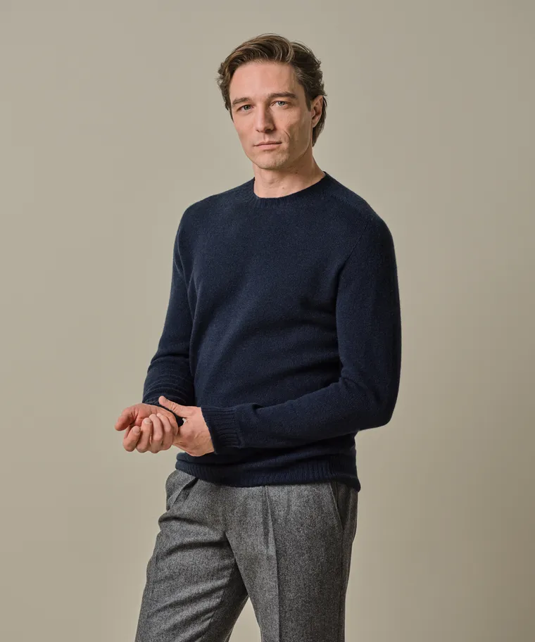 PROFUOMO Rond Neck Cashmere Navy