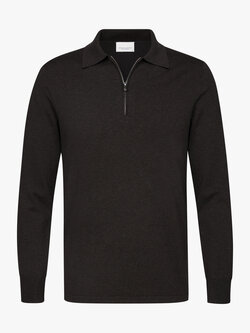 PROFUOMO Polo Zip Brown