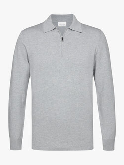 PROFUOMO Polo Zip Light grey