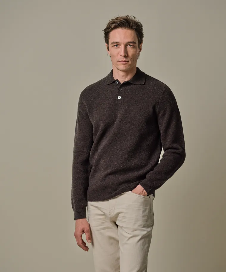 PROFUOMO Polo Dark brown