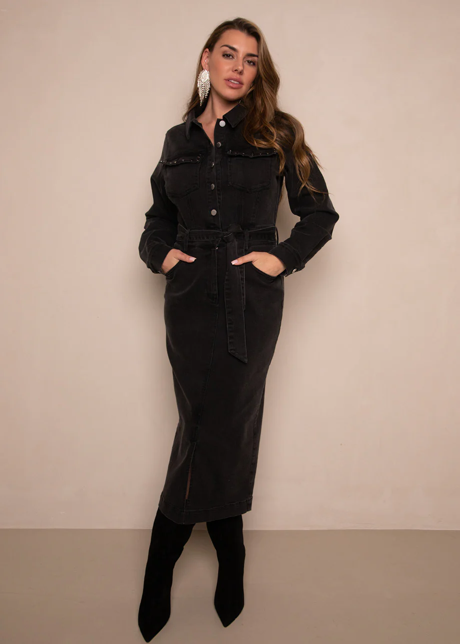 FREEBIRD Danya dress black wash