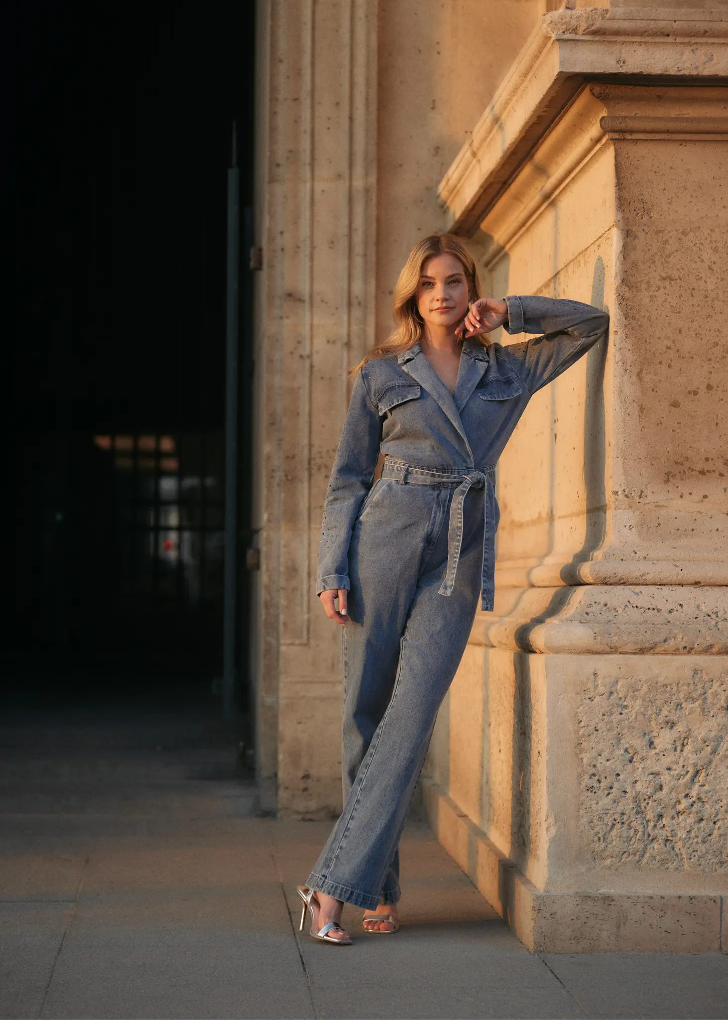 FREEBIRD Yael denim jumpsuit blue wash